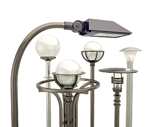 Ламповые светильники уличного освещения