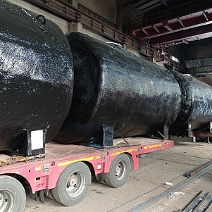 Емкость стальная толстостенная 16 м3 в ППУ изоляции + полимочевина