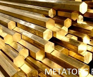 Шестигранник латунный