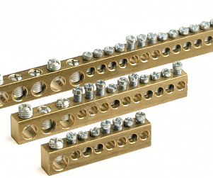 Шина нулевая латунная